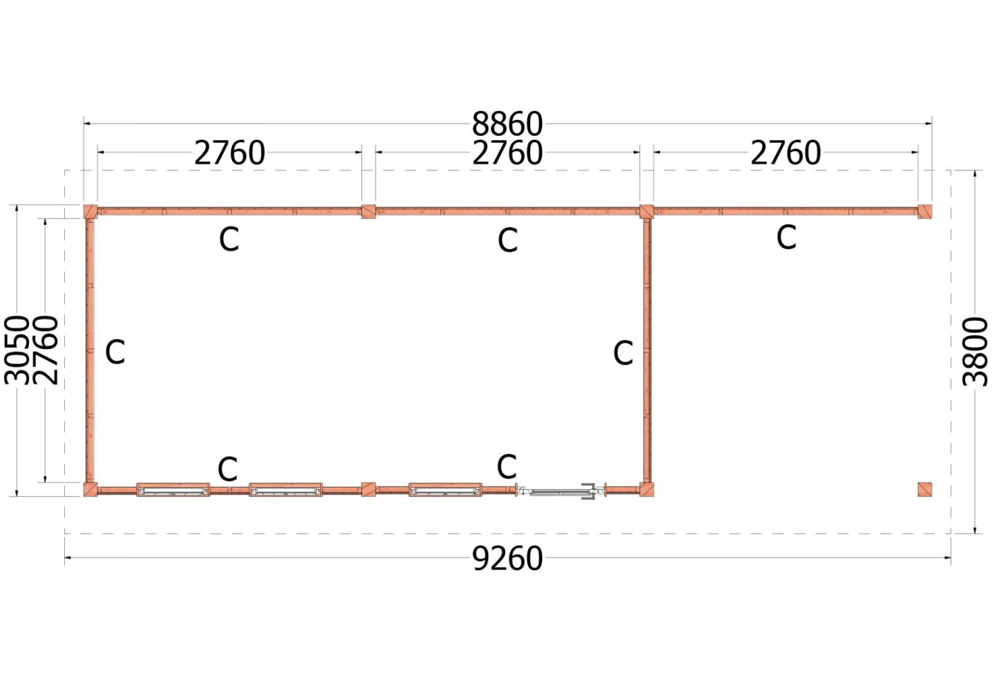 Trendhout Buitenverblijf Zadeldak XL 52.1174