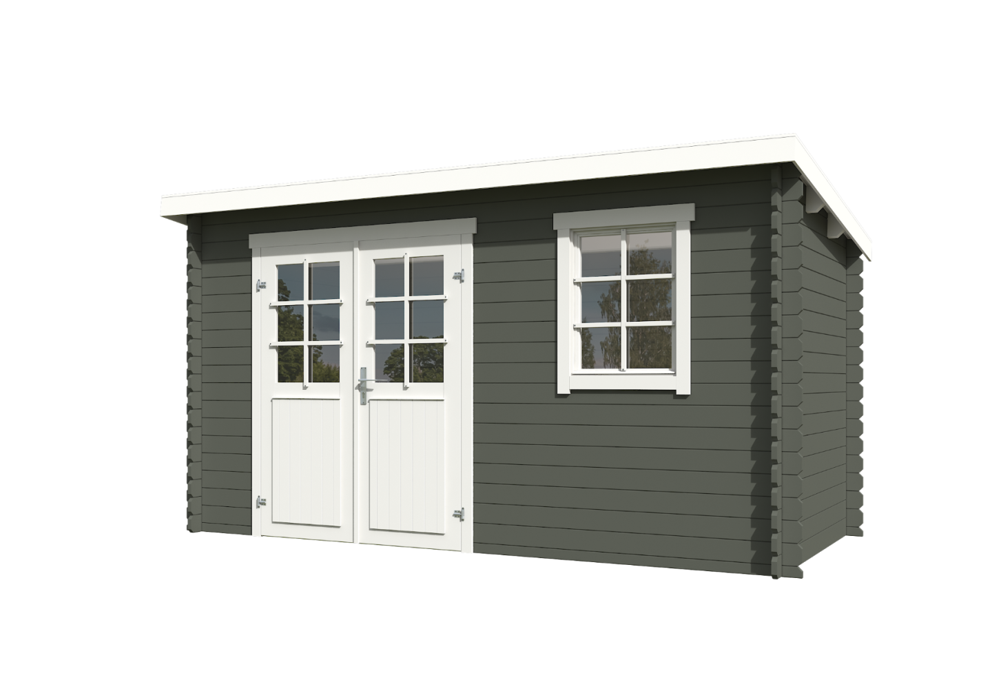 Outdoor Life Blokhut Amira 380x175 Green Grey