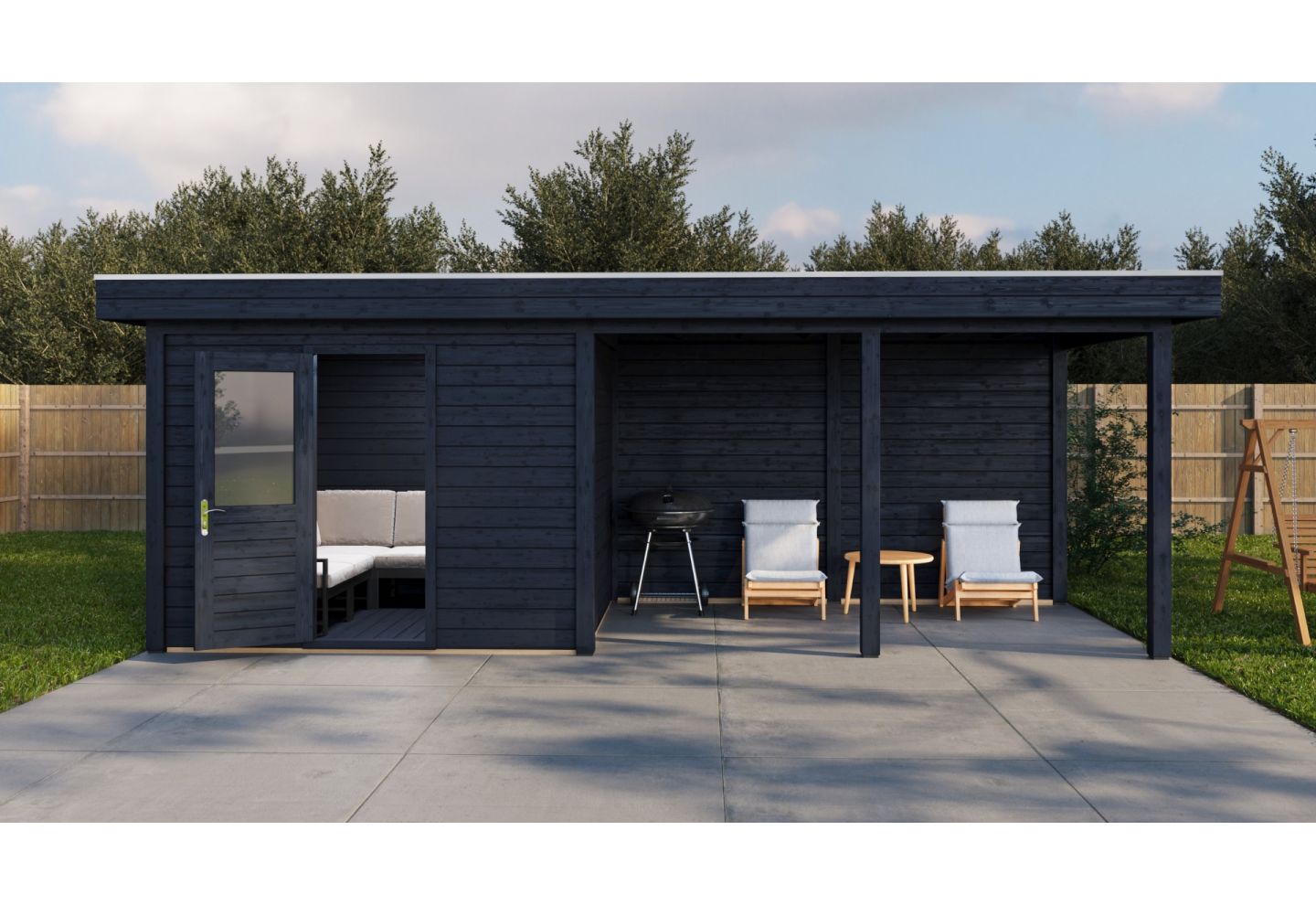 Lugarde Select Modern Tuinhuis Apeldoorn - Zwart Geïmpregneerd