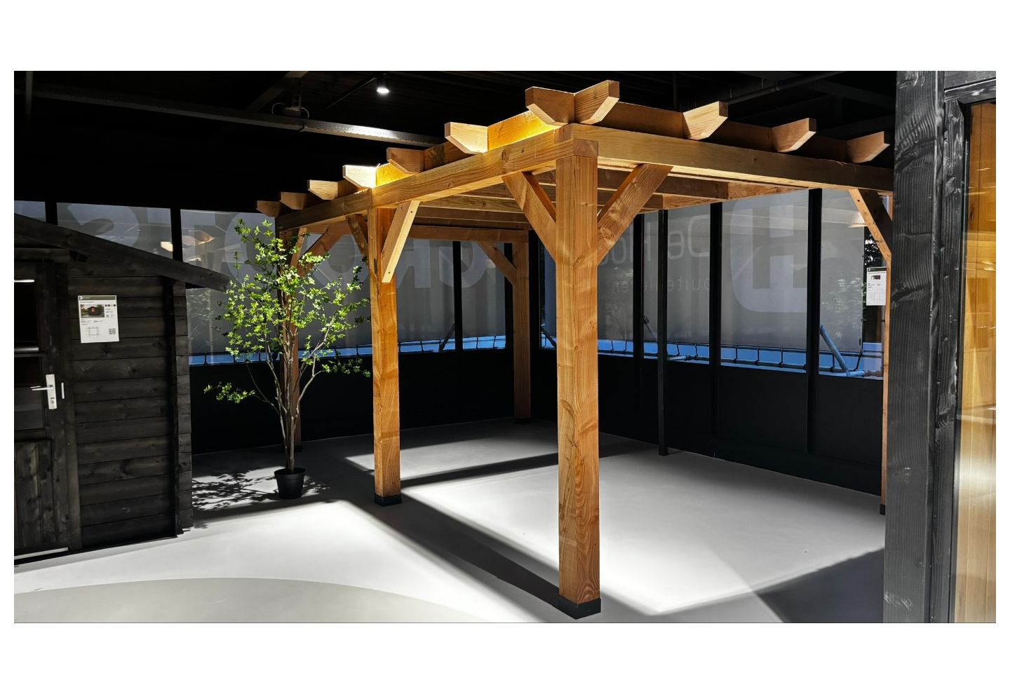 Aanbouwveranda constructie | pergola | 411x326cm