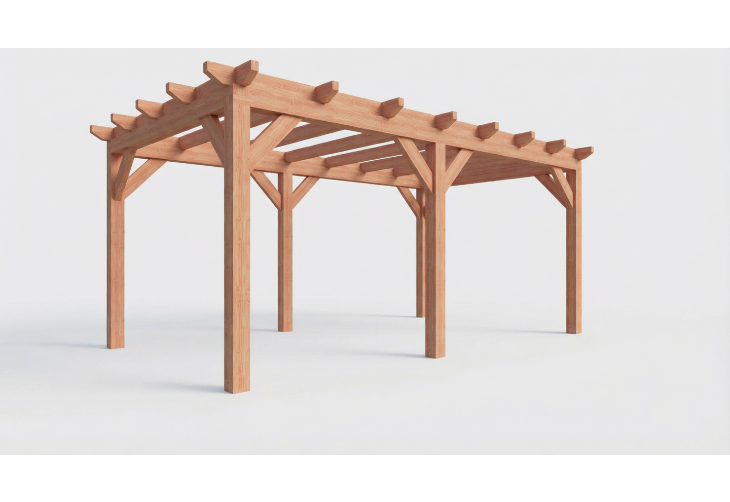 Plat dak constructie | pergola | 584x346cm