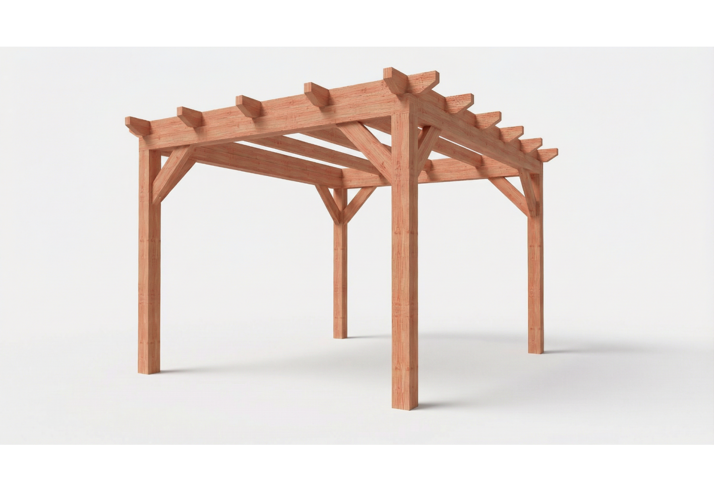 Plat dak constructie | pergola | 346x411cm