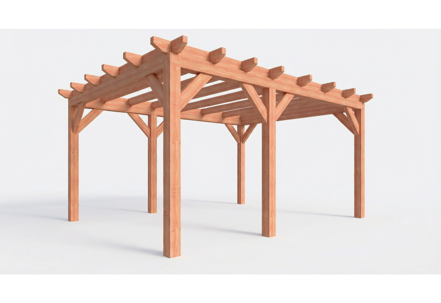 Plat dak constructie | pergola | 524x411cm