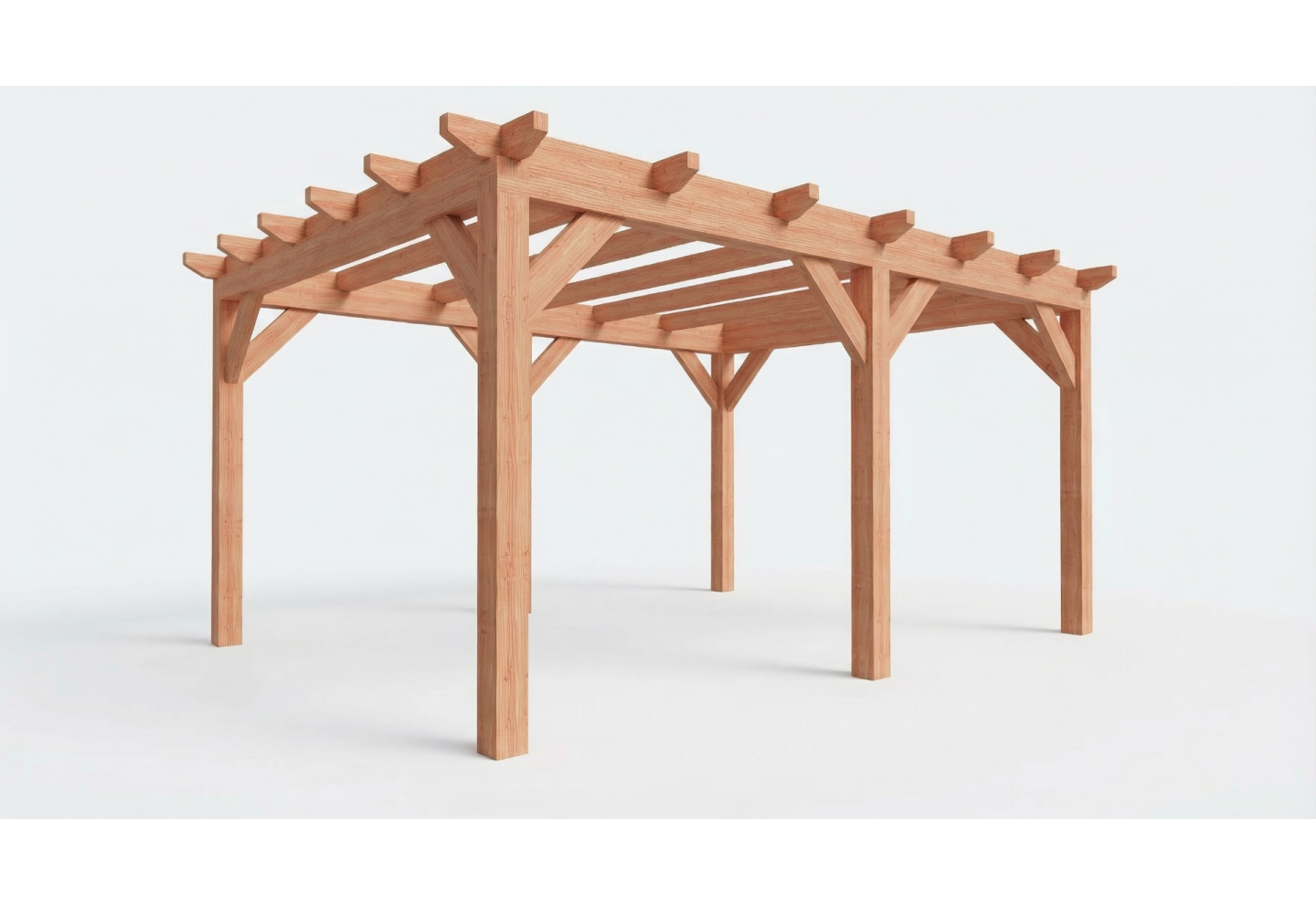 Plat dak constructie | pergola | 531x411cm