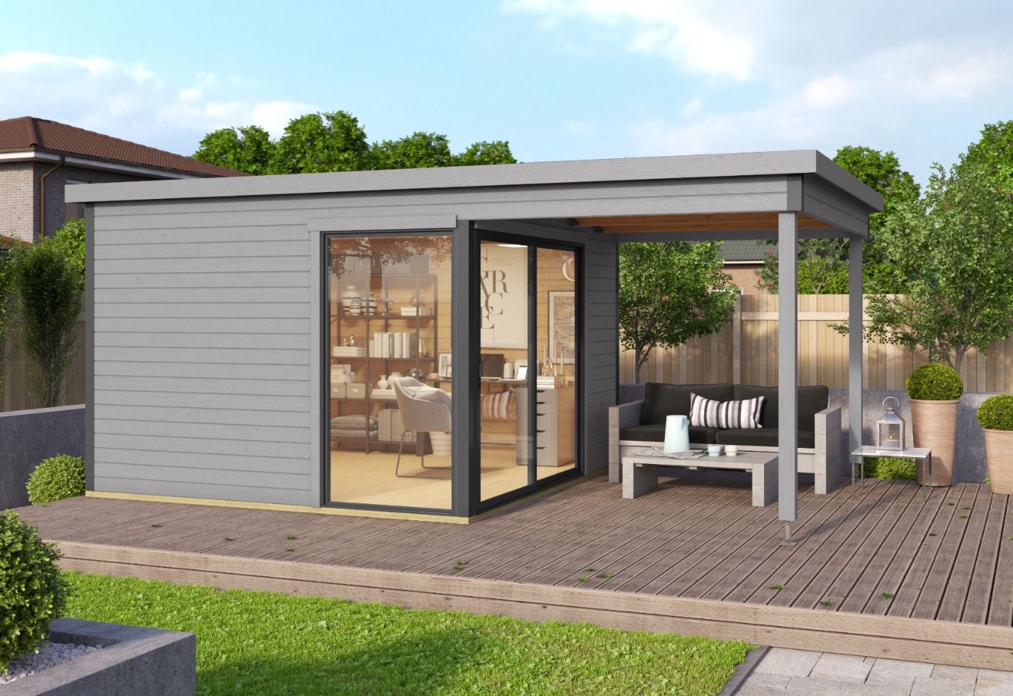 Lasita Maja Tuinhuis Domeo 2 Lightgrey/Anthracite