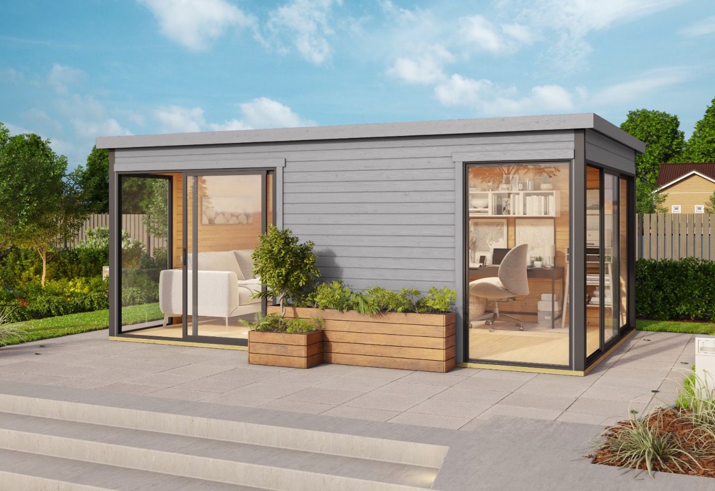 Lasita Maja Tuinhuis Domeo 3 Lightgrey/Anthracite