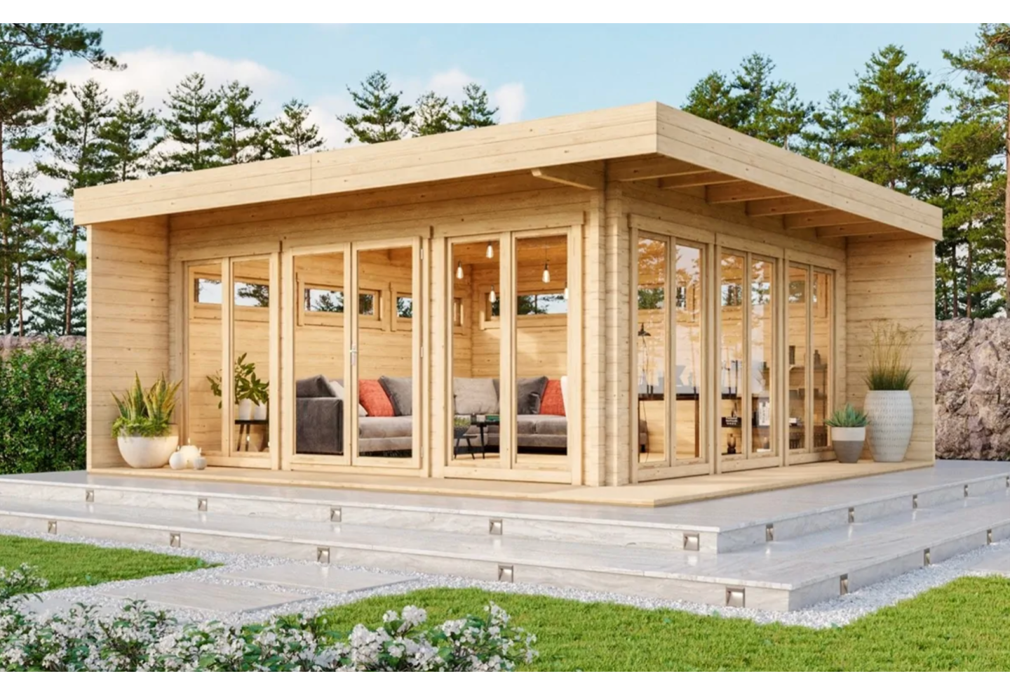 Gardenhouse24 Buitenverblijf Mila 70mm | 600x600cm