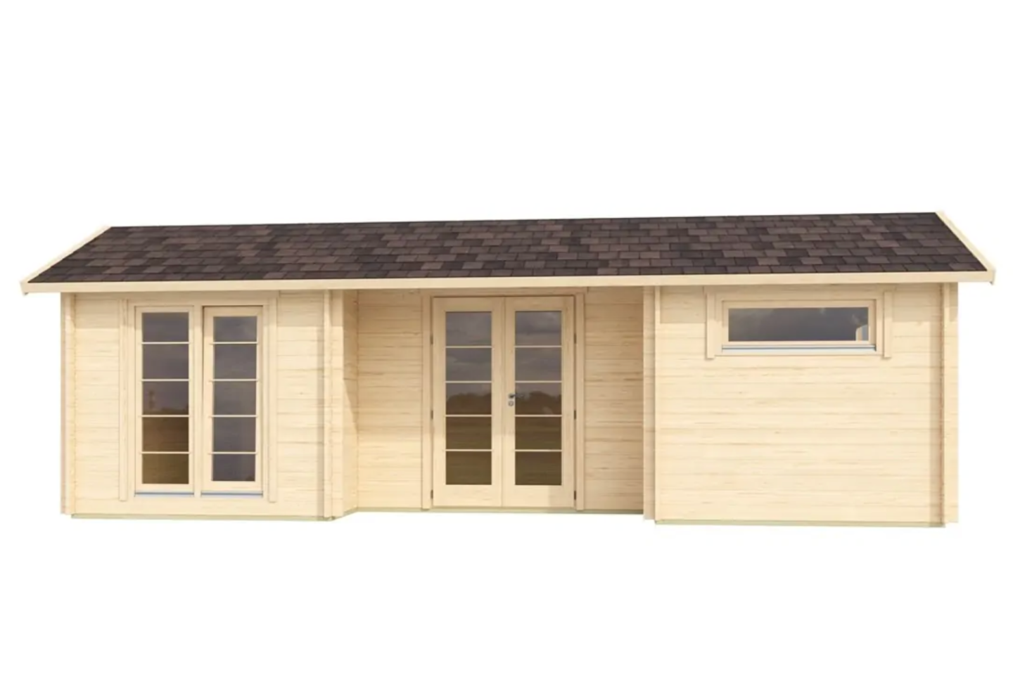 De Hoeve Houten Huis 70mm | 860x510cm