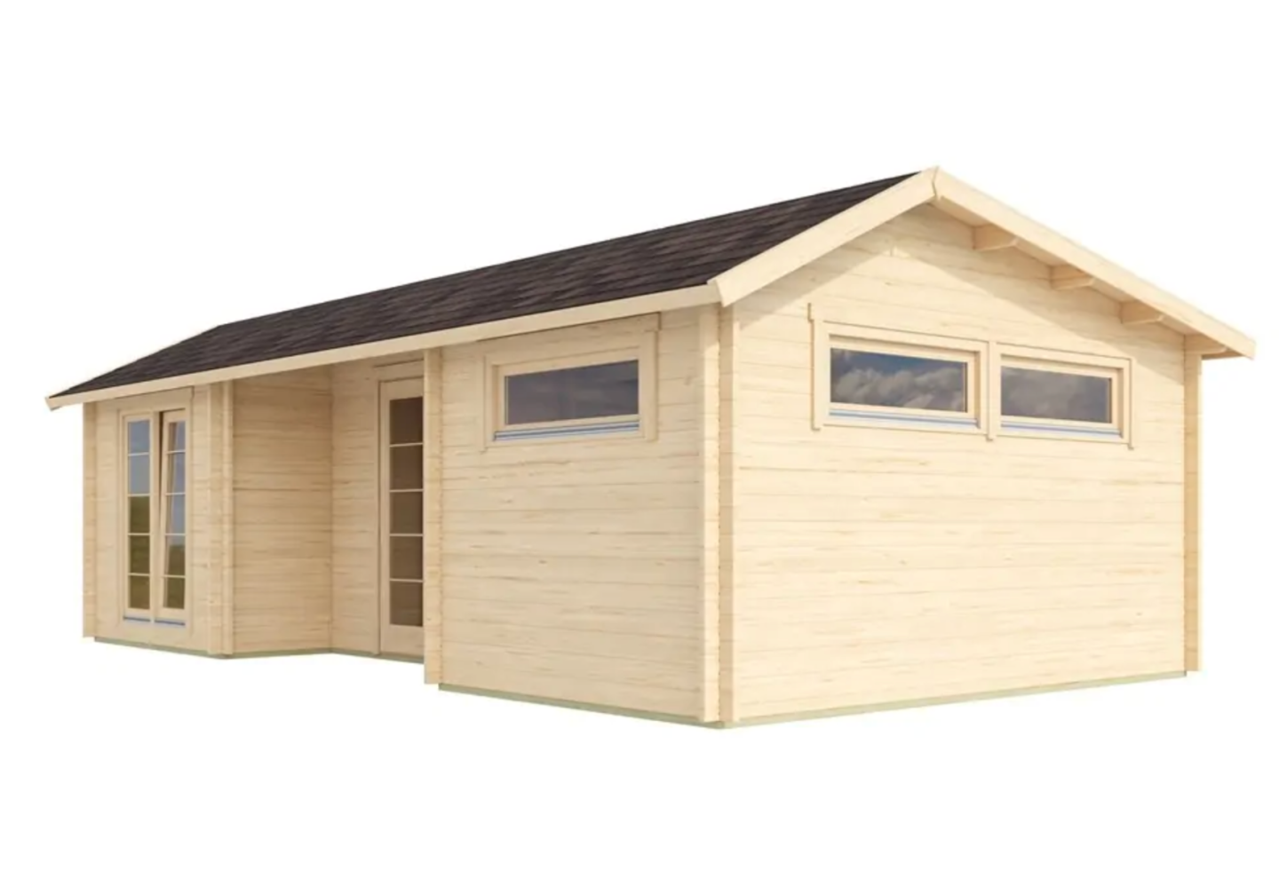 De Hoeve Houten Huis 70mm | 860x510cm