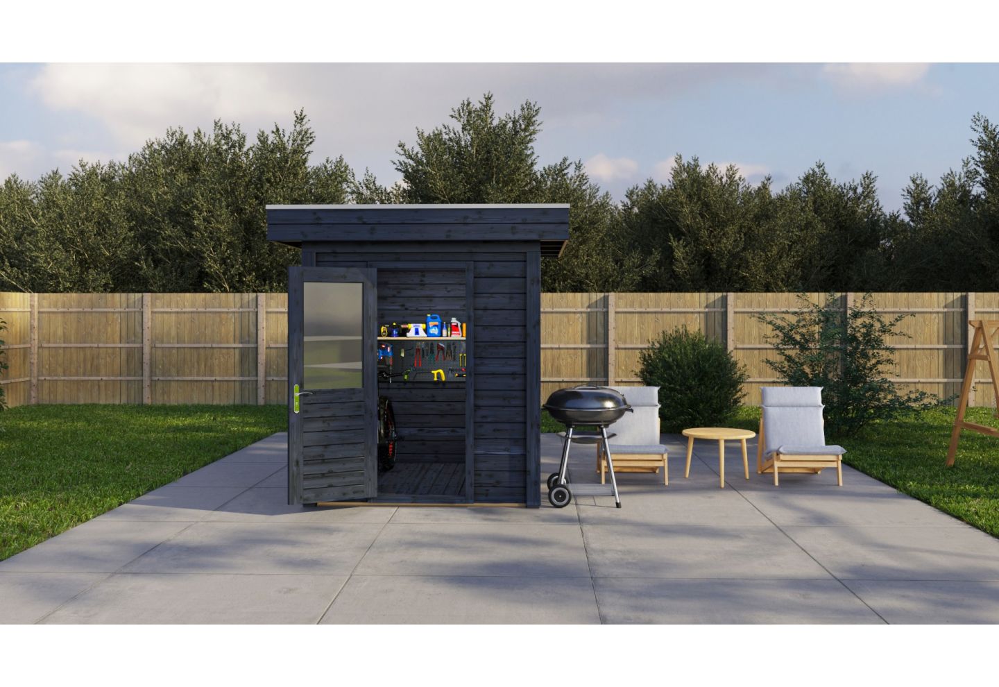 Lugarde Select Modern Tuinhuis Den Haag - Zwart Geïmpregneerd