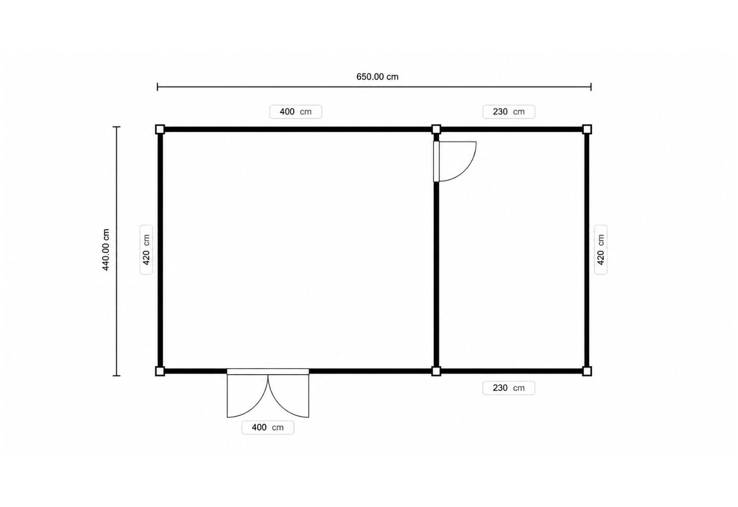 De Hoeve Maatwerk Blokhut Winchester 630x420cm