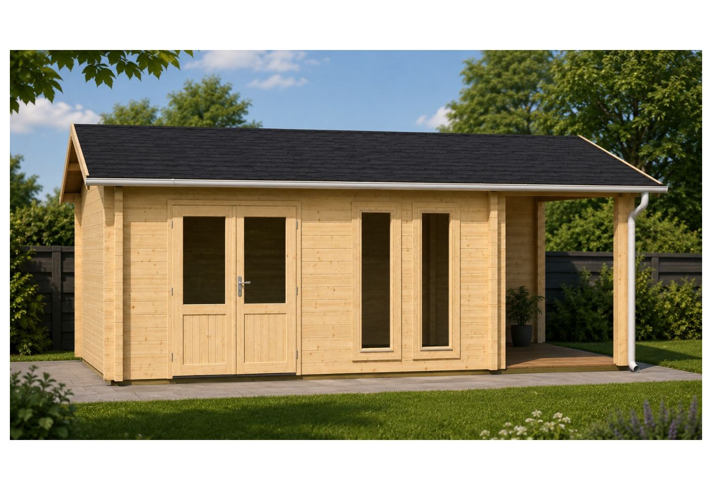De Hoeve Maatwerk Blokhut Crestwood 700x350cm