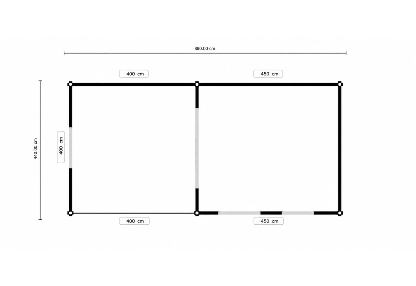 De Hoeve Maatwerk Blokhut Northwood 850x400cm