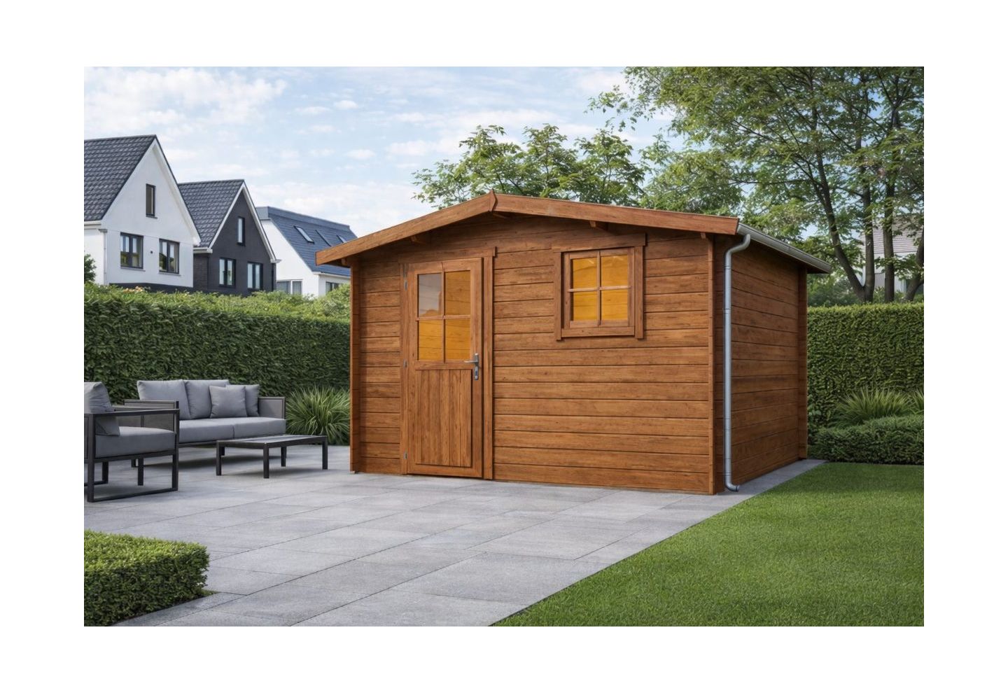 De Hoeve Blokhut Houten 4F | 330cm x 270cm