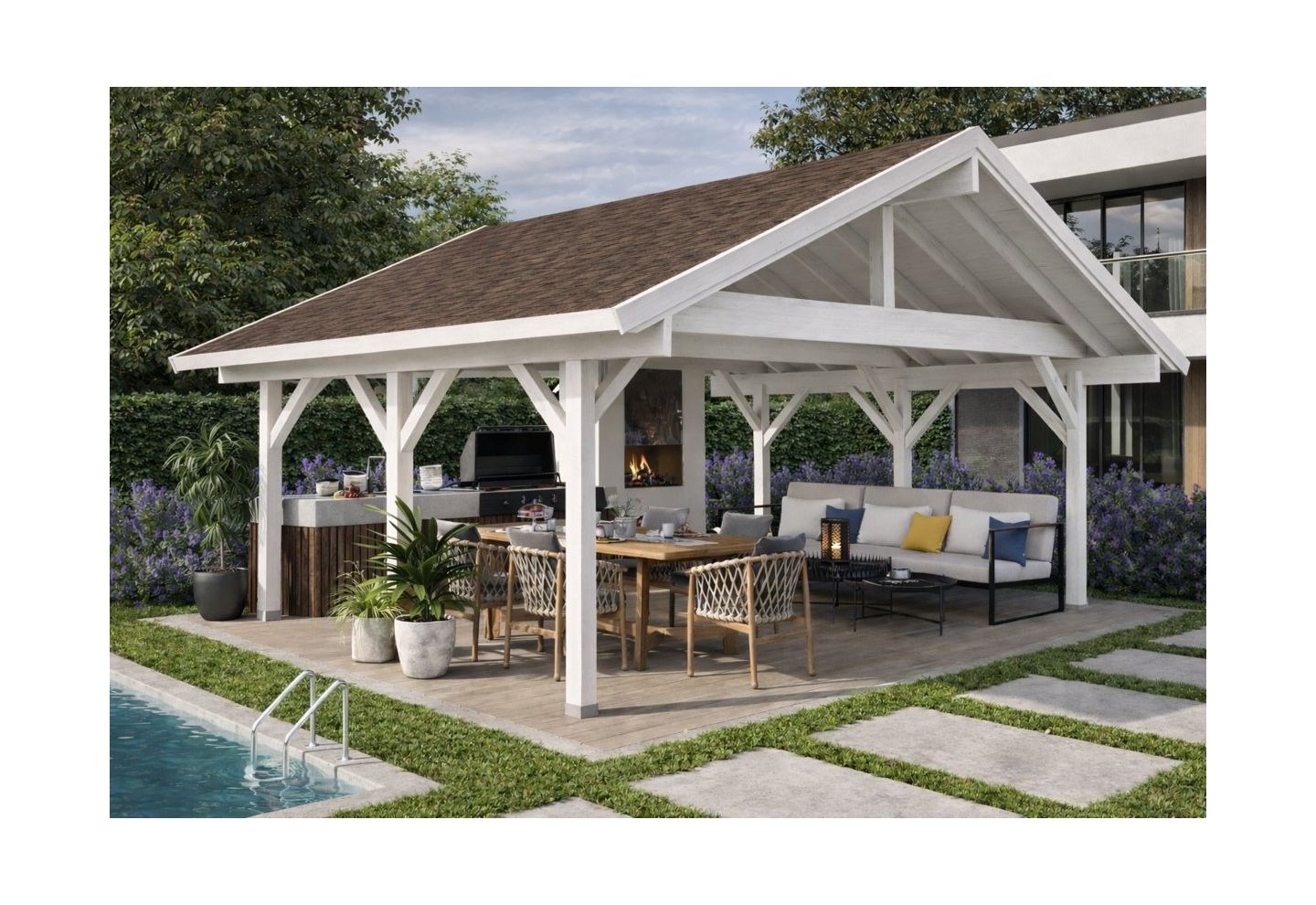 De Hoeve Carport Heenvliet XL | 555cm x 512cm