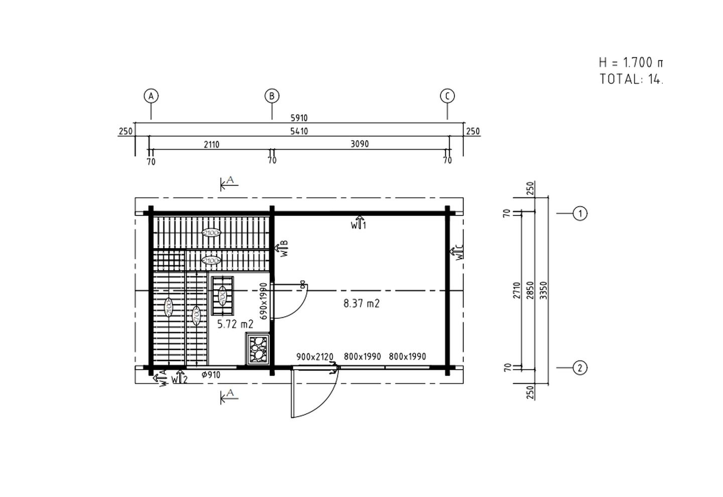 De Hoeve Sauna Arendal 70 | 541cm x 285cm 