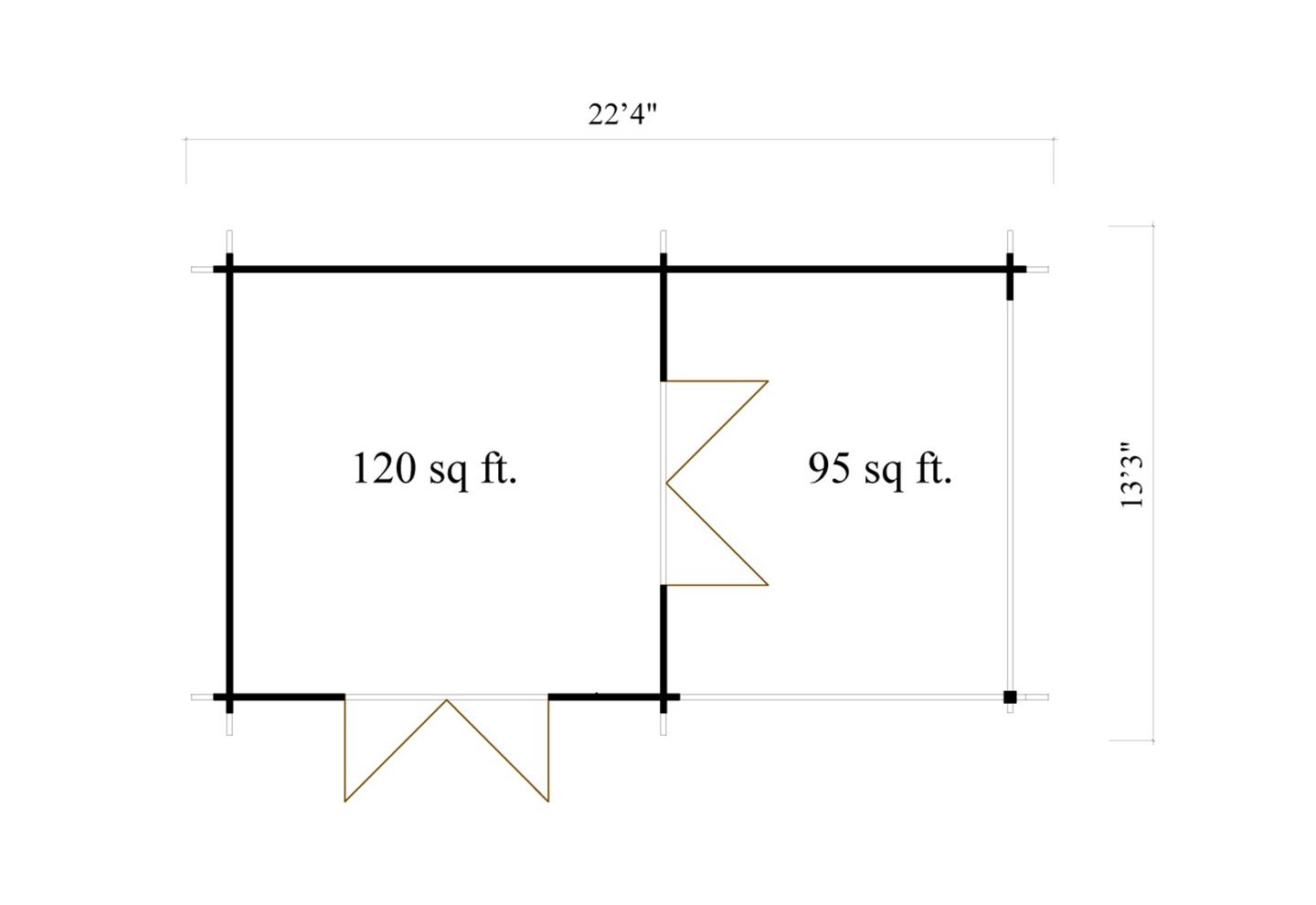 De Hoeve Tuinkamer Baexem 44  6.8 x 4.1 m