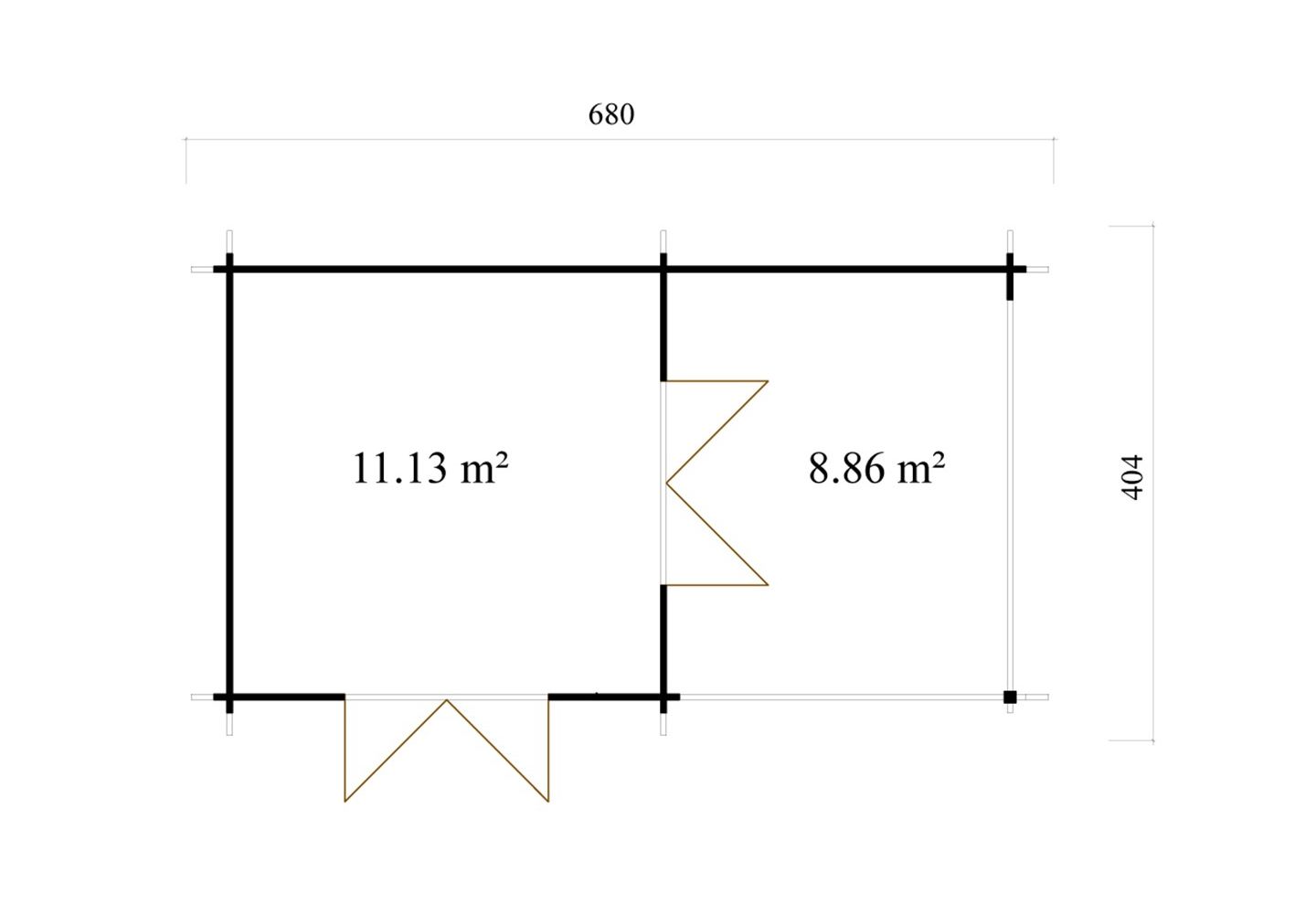 De Hoeve Tuinkamer Baexem 44  6.8 x 4.1 m