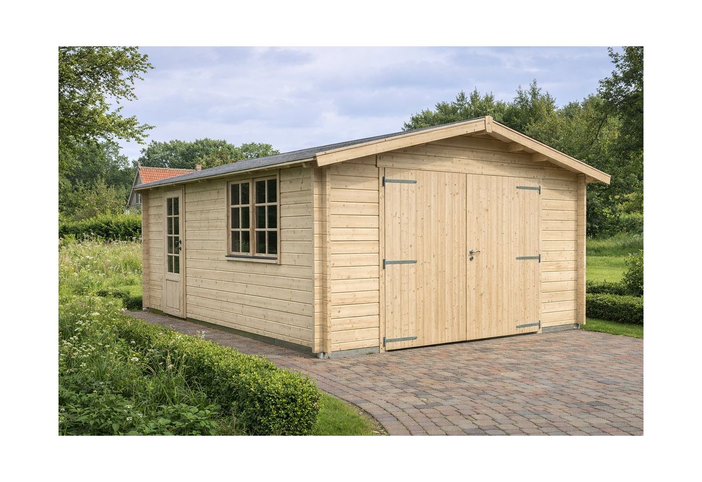 De Hoeve Houten Garage Pjotr 70 B | 580cm x 382cm