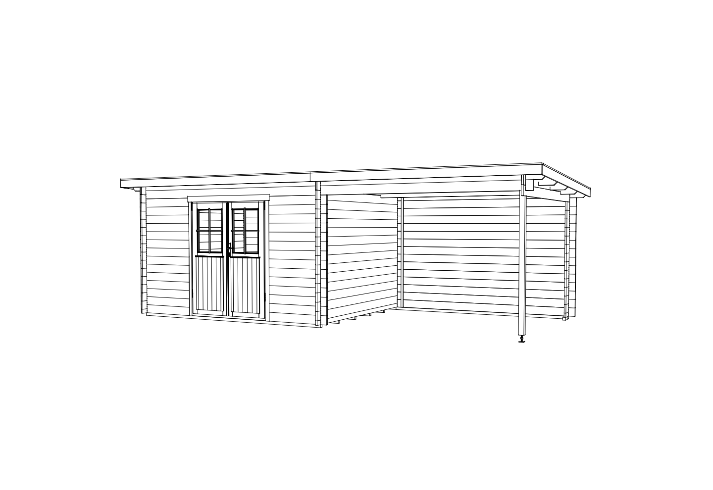 De Hoeve Blokhut Uddel 44 mm 4J | 6,9 x 3,2 m