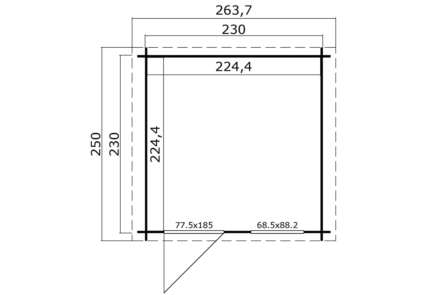 Outdoor Life Blokhut Wels 2 Platinum Grey