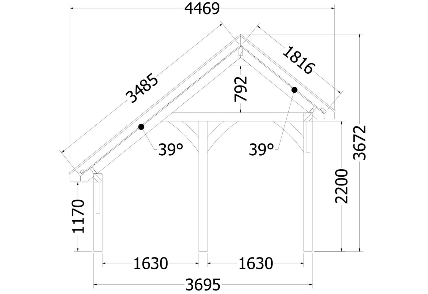 Trendhout Kapschuur De Hoeve XL 52.1215