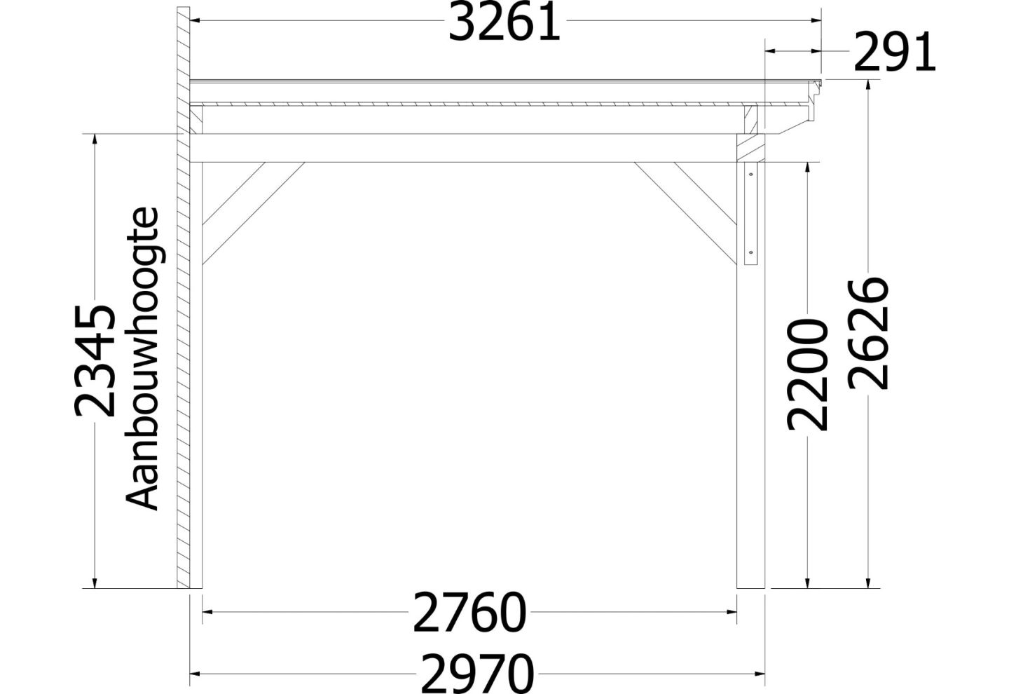 Trendhout Aanbouwveranda Lucca 52.1004