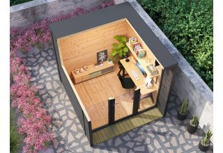 De Hoeve Tuinkantoor Bennebroek Zwart S | 5.71m2 | 2.8 x 2.5m