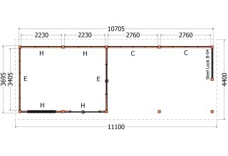 Trendhout Buitenverblijf Zadeldak XL 52.1179