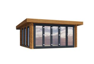 De Hoeve tuinhuis Met Vouwdeuren Sassenheim 44 | 4,9 x 4,9 m 44 mm