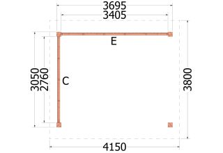 Trendhout Buitenverblijf Zadeldak XL 52.1131