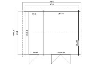 Lasita Maja Blokhut Carroz 2 Lightgrey