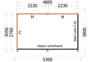 Trendhout Buitenverblijf Zadeldak XL 52.1136