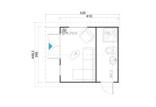 Lasita Maja Tuinhuis Murano 1 onbehandeld