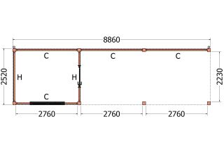 Trendhout Buitenverblijf Palermo 52.2050
