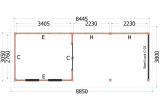 Trendhout Buitenverblijf Zadeldak XL 52.1171