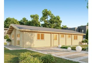 De Hoeve Houten Huis Lund 44 + dubbelwandig | 15.4 X 8.1m | 113m2