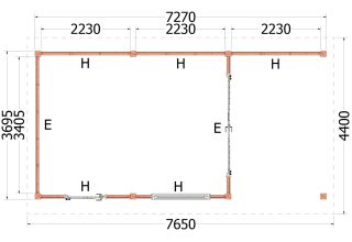 Trendhout Buitenverblijf Zadeldak XL 52.1158