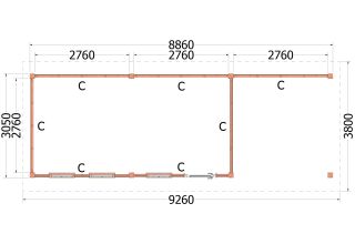 Trendhout Buitenverblijf Zadeldak XL 52.1174