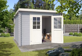 Outdoor Life Blokhut Nadia 275x230 Platinum Grey