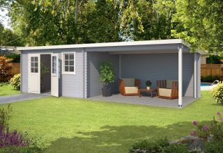 Outdoor Life Blokhut Aida 800 Platinumgrey 