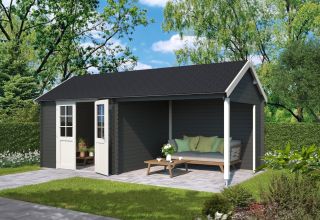Outdoor Life Blokhut Fraya Carbongrey
