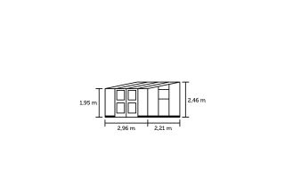 ROYAL WELL Veranda 6,6 - antraciet - gevels 3mm veiligheidsglas