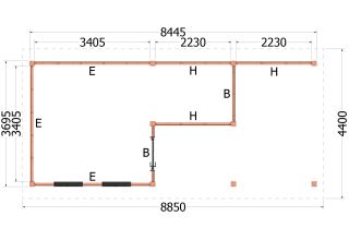 Trendhout Buitenverblijf Zadeldak XL 52.1173
