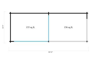 De Hoeve tuinkamer met terras model Schore ALU 70 A + TC | 9,4 x 3,7 m 70 mm