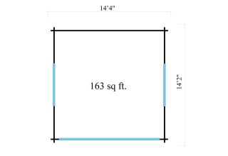 De Hoeve Tuinkamer Model Bodu ALU 44 A | 396cm x 396cm 
