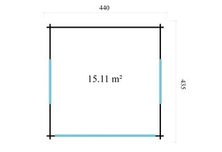 De Hoeve tuinkamer Beverwijk 44 A | 4,4 x 4,4 m