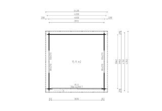 De Hoeve tuinkamer Beverwijk 44 A | 4,4 x 4,4 m