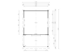 De Hoeve Tuinhuis Alu Leende 44 A | 400cm x 600cm