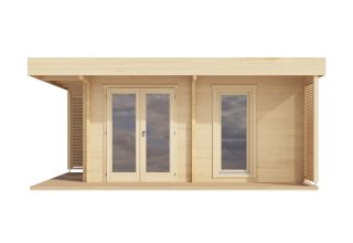 De Hoeve compacte saunacabine met terras Strijen 70 | 5,1 x 2,8 m